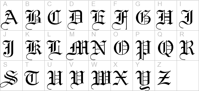 Free Gothic Script Font